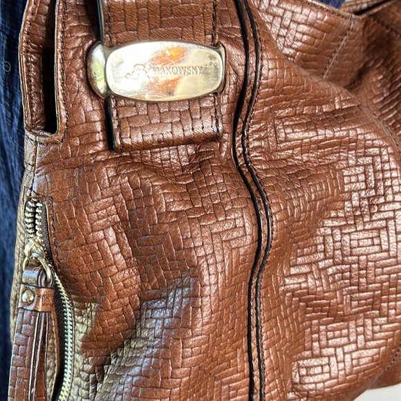 B. Makowsky Leather Bag Purse EUC - Picture 2 of 8